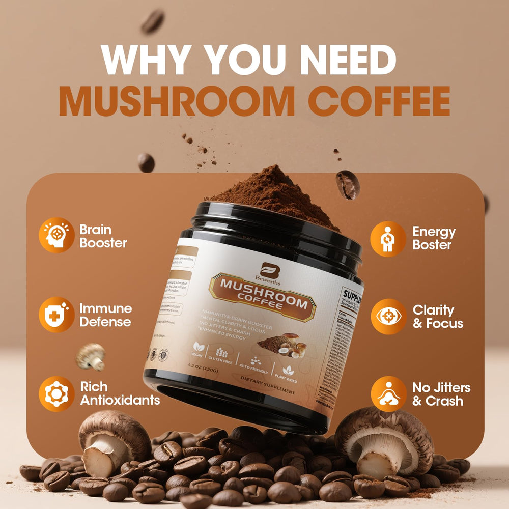 Lion's Mane mushroom in coffee blend