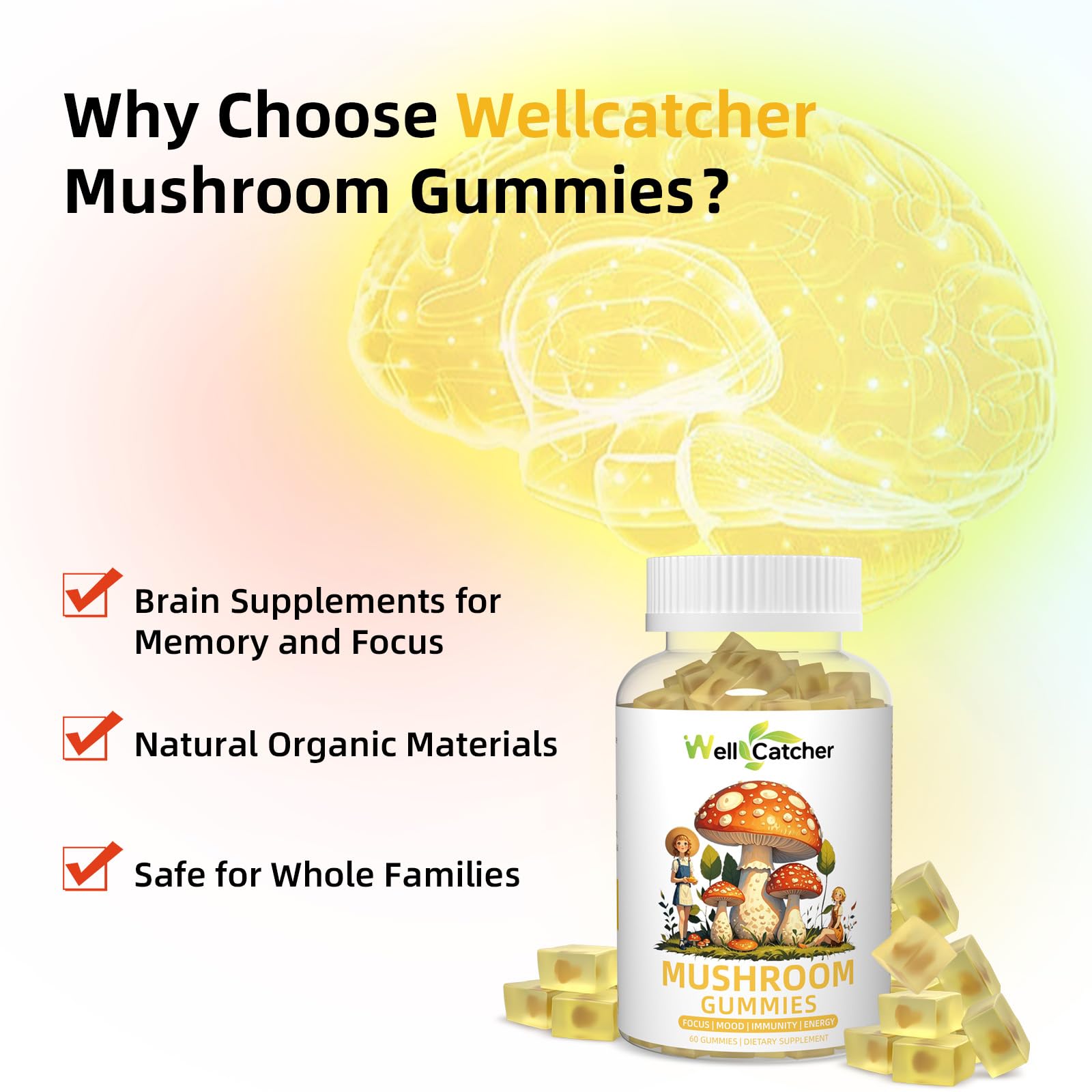 Vegan, sugar-free, non-GMO labeling on packaging