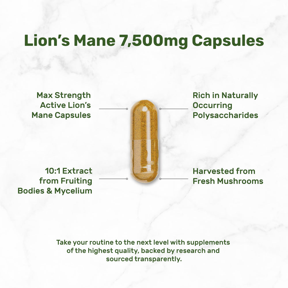 Serving size illustration showing two capsules per dose