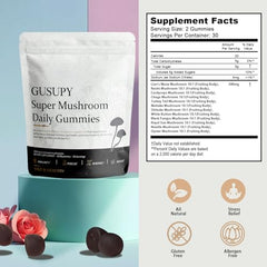Assorted Lions Mane gummies shown for cognitive support