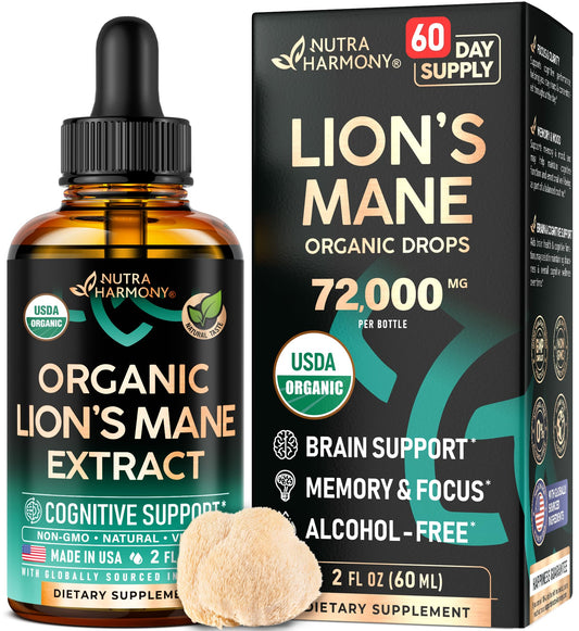 Lions Mane Liquid bottle front view