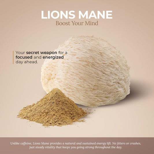 Lions Mane powder bottle with scoop 100 g