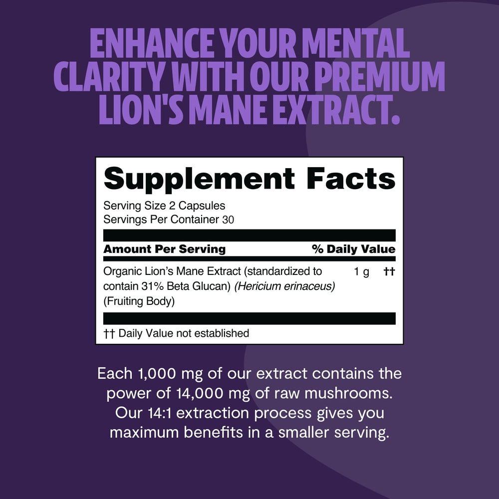 Illustration of triple-extraction process for Lions Mane