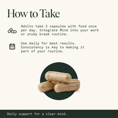 Vegan and gluten-free badge for Lions Mane capsules