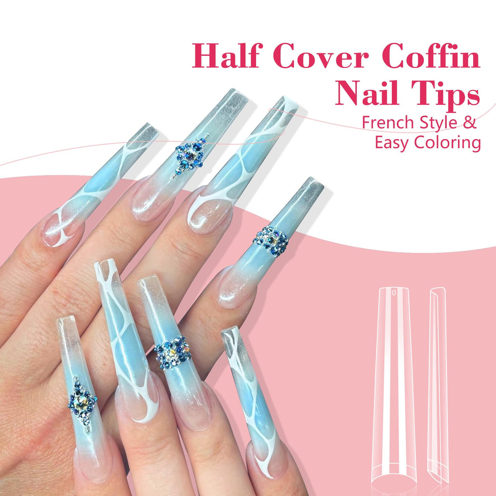 Lionvison clear nail tip closeup showing smooth, streak-free finish.