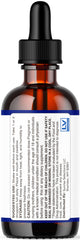 Natural liquid formula supplement bottle with label