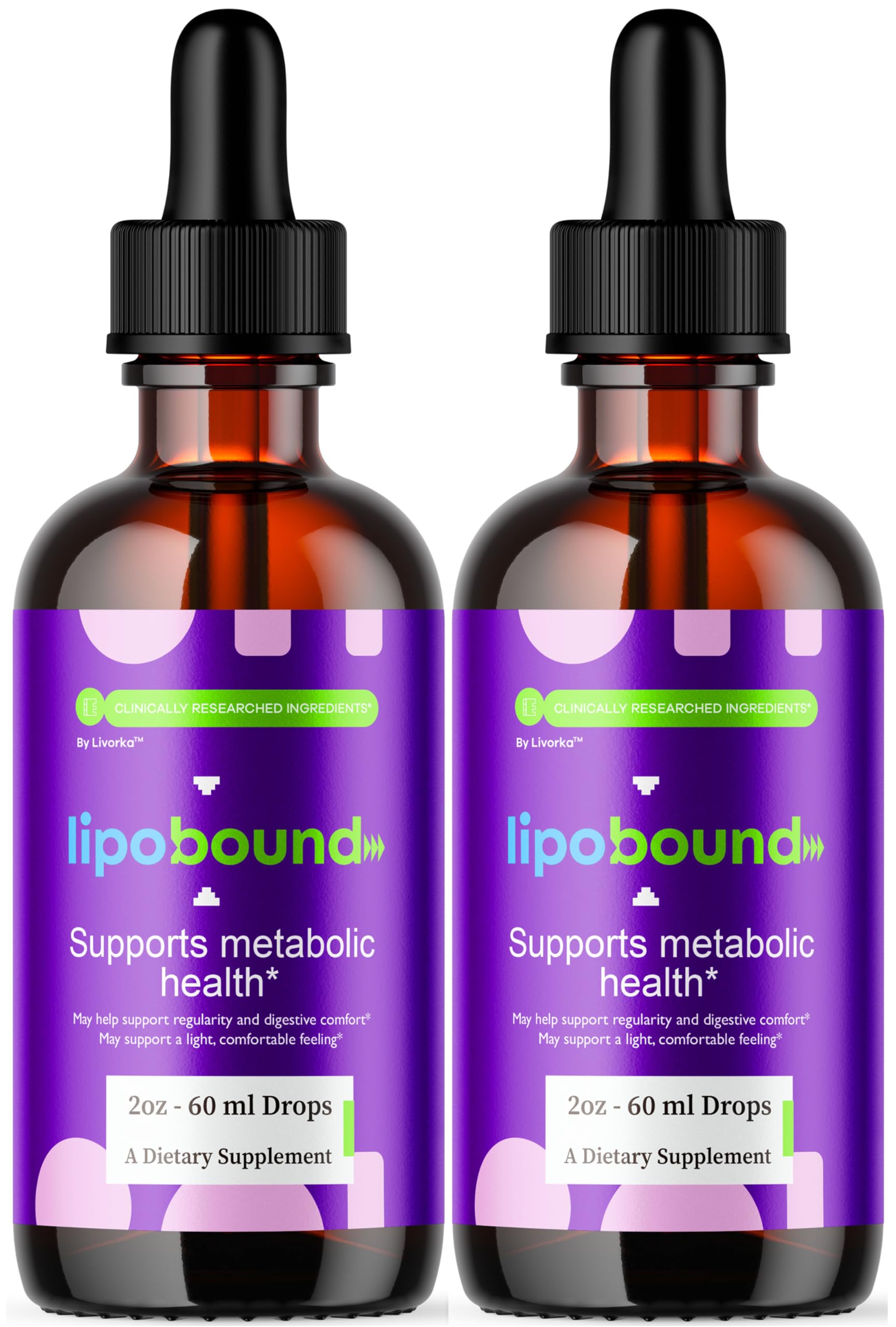 Lipobound Drops bottle label front view
