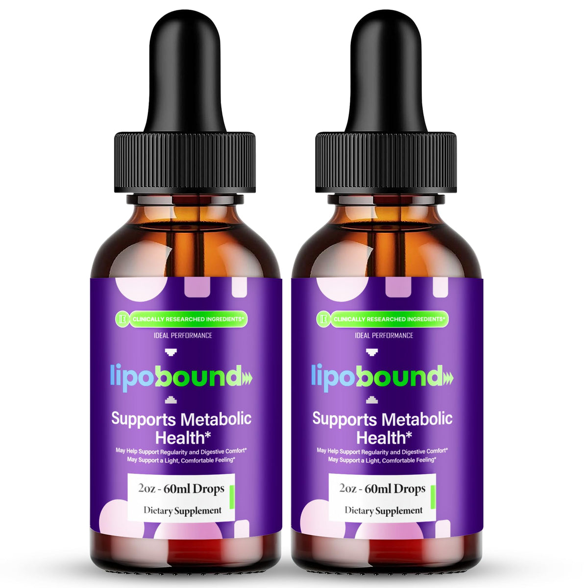 Lipobound Drops bottle with dropper