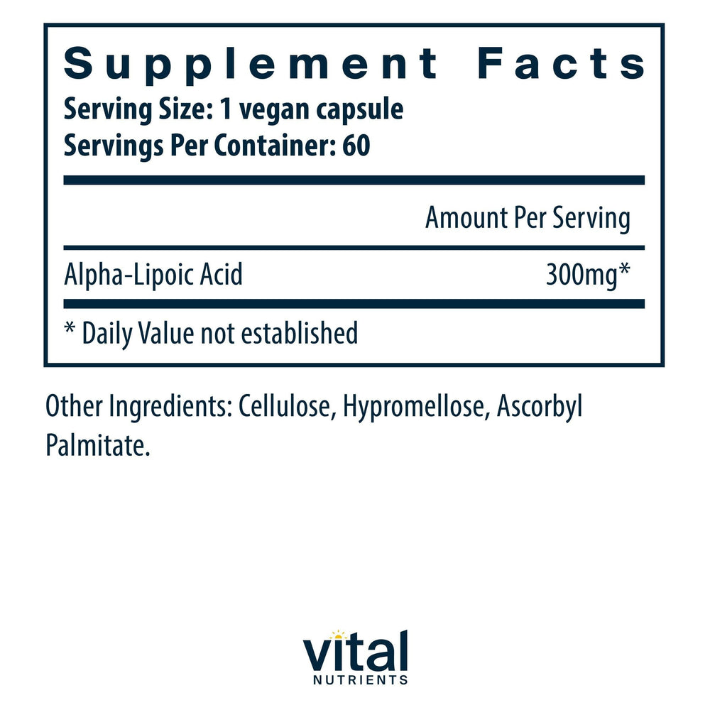 Alpha-lipoic acid 300mg capsules
