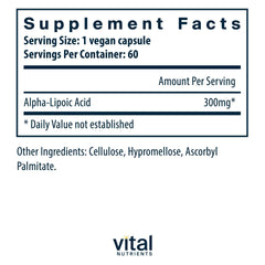 Alpha-lipoic acid 300mg capsules