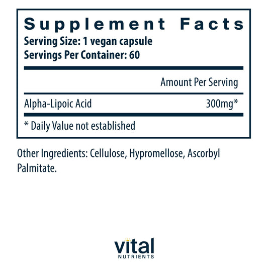 Alpha-lipoic acid 300mg capsules