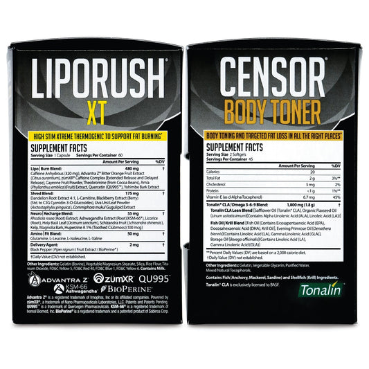 Close-up of LipoRUSH XT thermogenic capsules