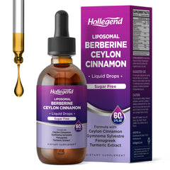 Bottle of liposomal berberine drops with lemon label