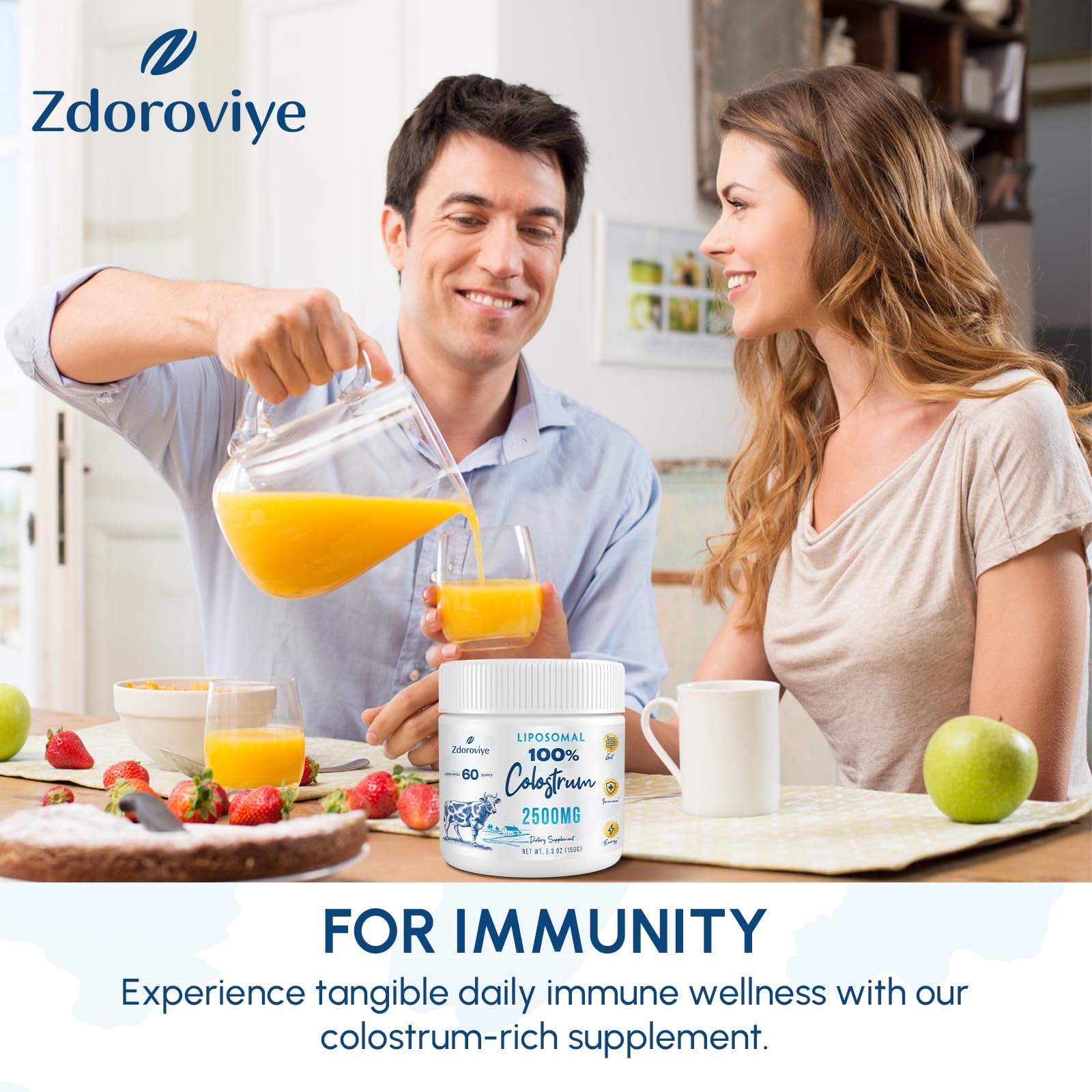 Graphic indicating 60 servings per bottle