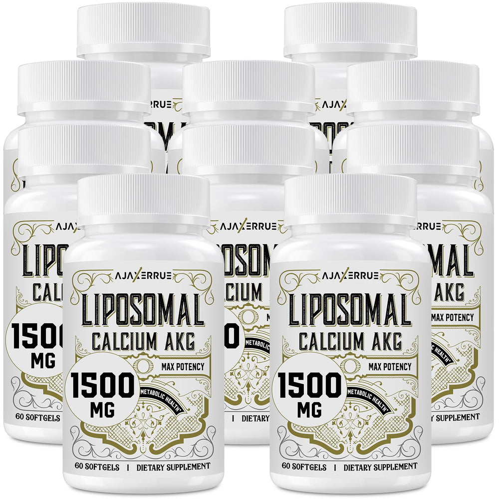 Liposomal Calcium AKG 1500 mg bottle front with 60 capsules