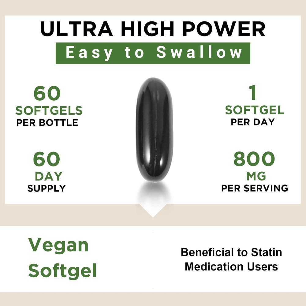60-count vegan Liposomal CoQ10 softgels packaging