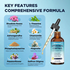 Product bottle and label highlighting magnesium, ashwagandha, and L-Theanine