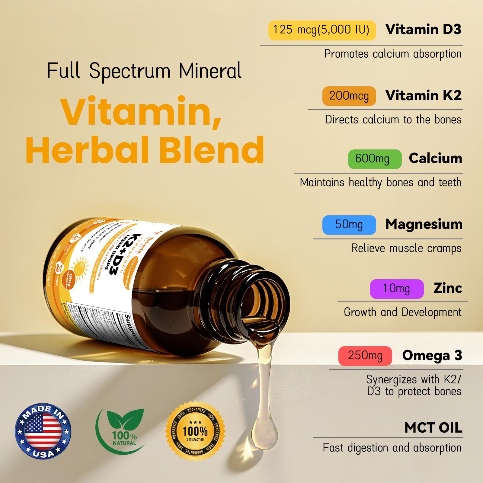 Boxed packaging for Liposomal D3 K2 Drops with MCT oil