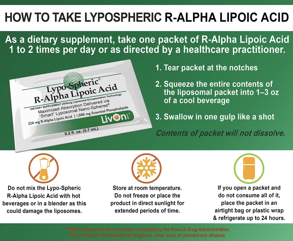 Illustration of liposomal encapsulation technology for R-ALA