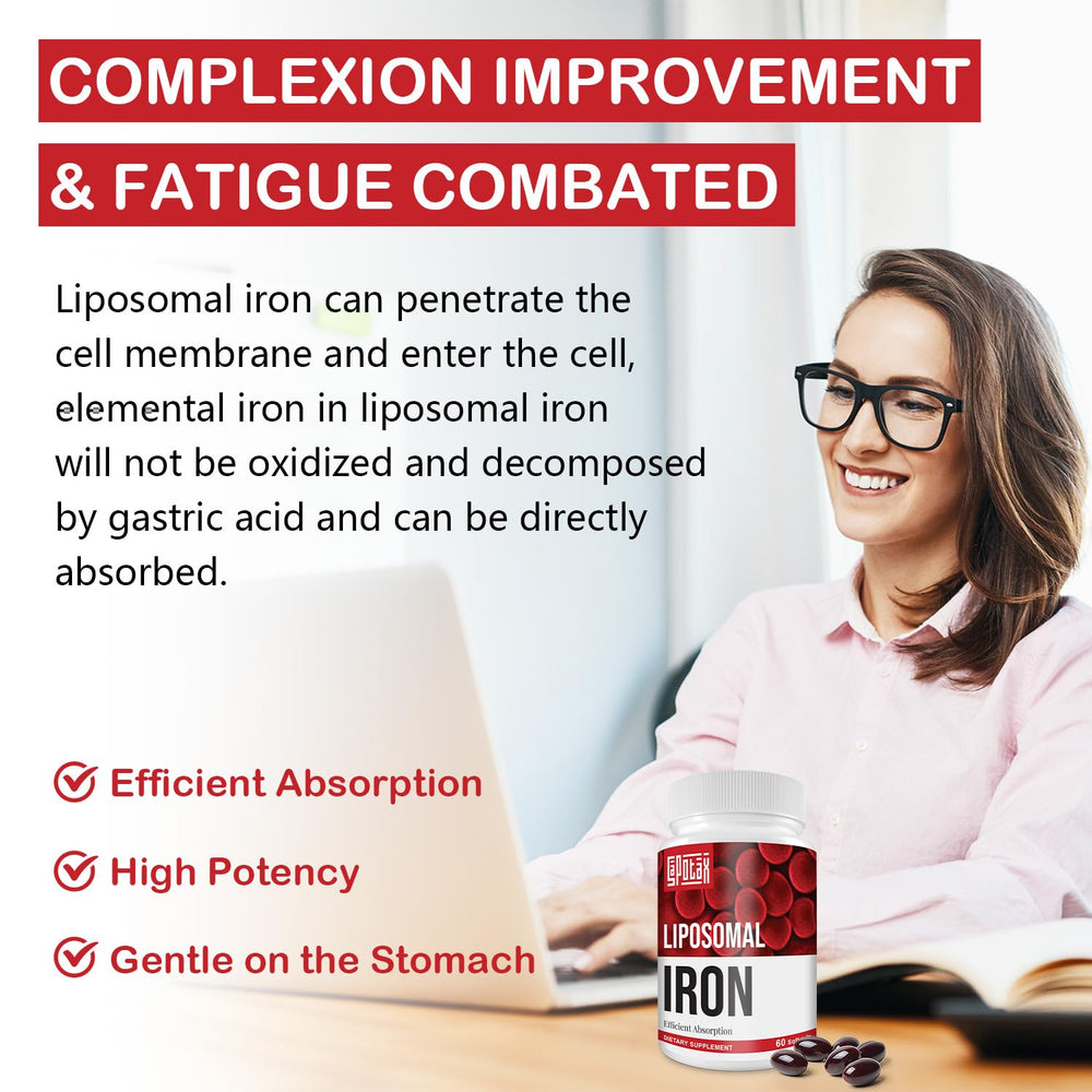 Dairy-free and gluten-free iron supplement packaging