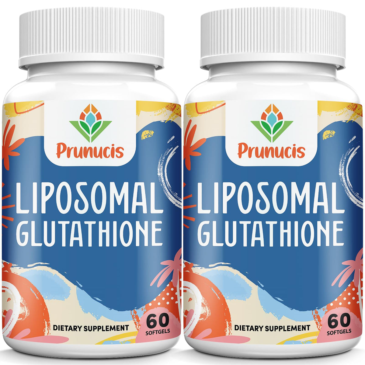 2400mg Liposomal Glutathione with Vitamin C bottle - front view