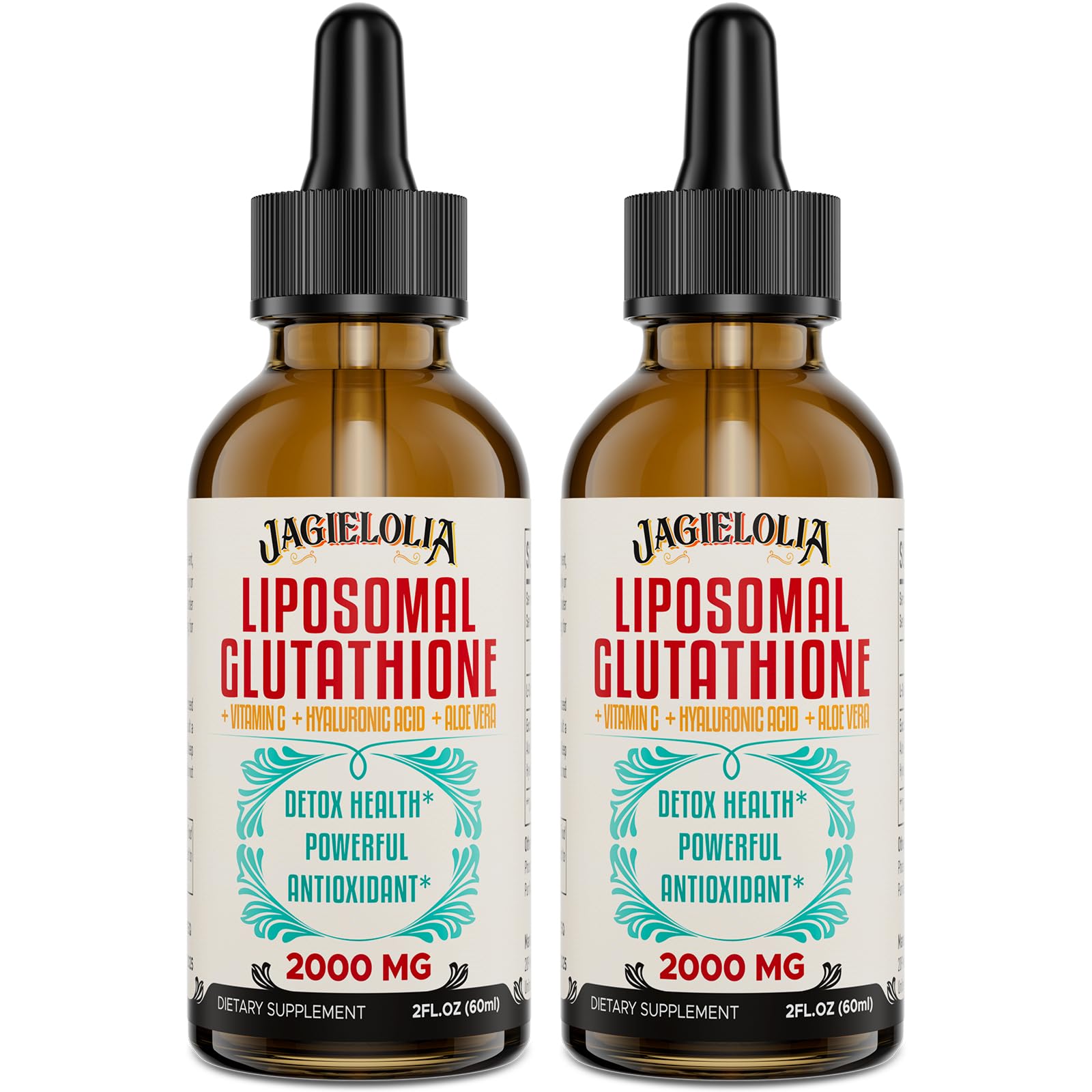 Liposomal Glutathione Liquid bottle showing 2000mg potency, 4 FL.OZ