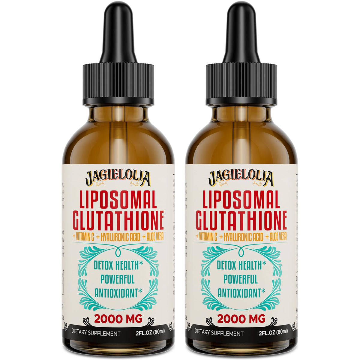 Liposomal Glutathione Liquid bottle showing 2000mg potency, 4 FL.OZ