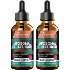 Bottle of 2000mg Liposomal Glutathione Liquid Drops with dropper