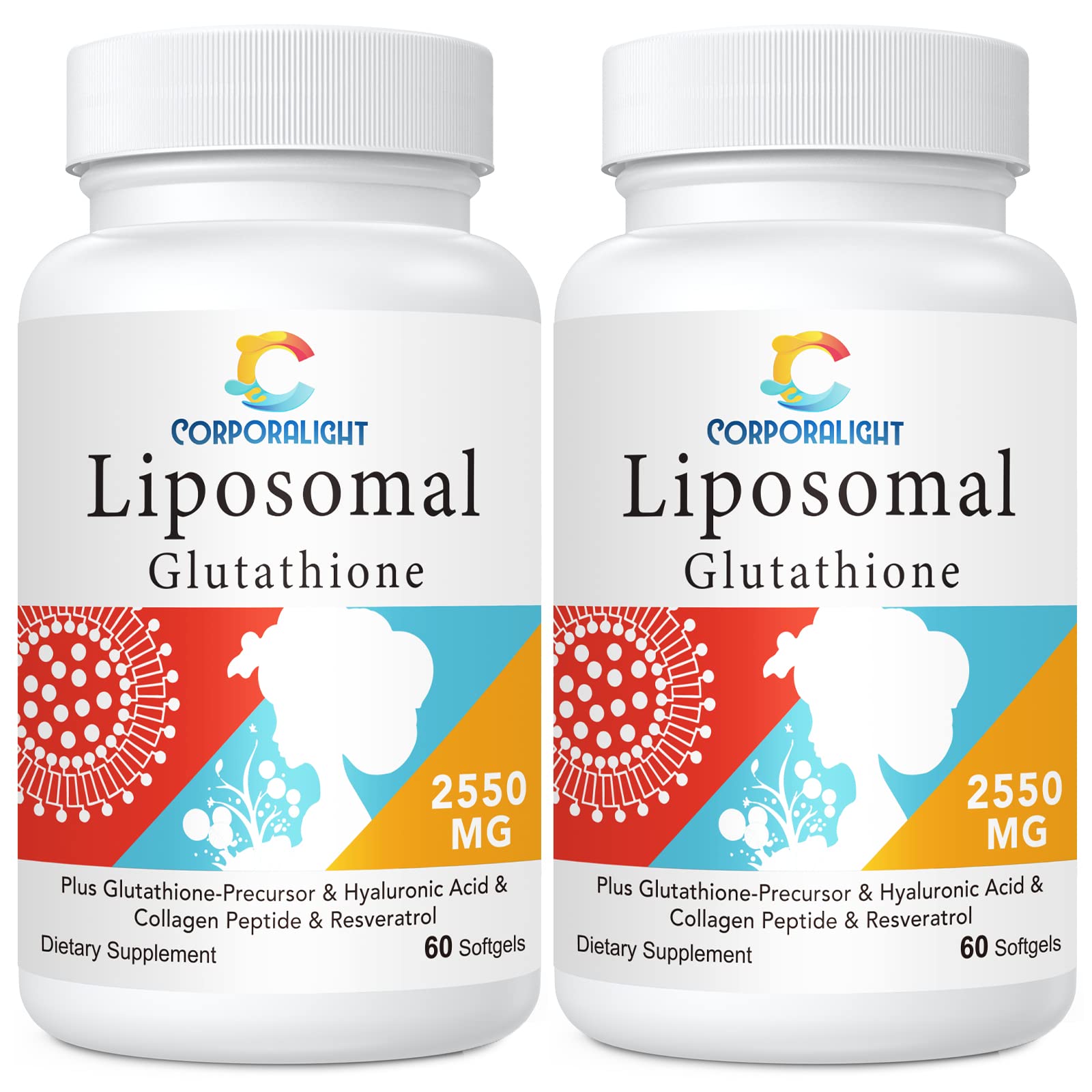 Liposomal Glutathione Softgels bottle on white background - hero image