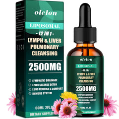 Liposomal Lymph-Liver-Lung Cleanse Drops bottle with dropper