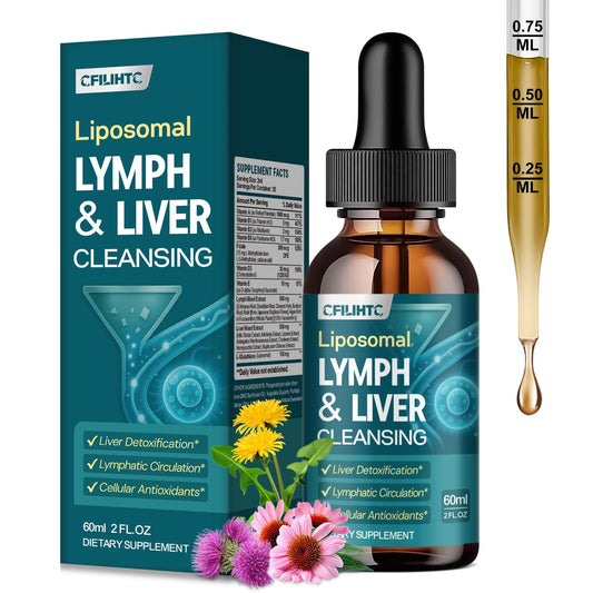 Hero shot of Liposomal Lymphatic Drainage Drops bottle