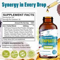 Side view of Liposomal Lymphatic Drops bottle