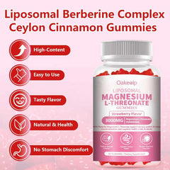 Delicious strawberry-flavored magnesium threonate gummy