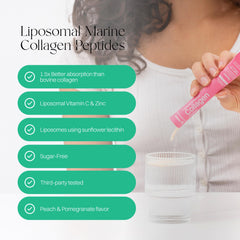 Label of liposomal marine collagen powder packets