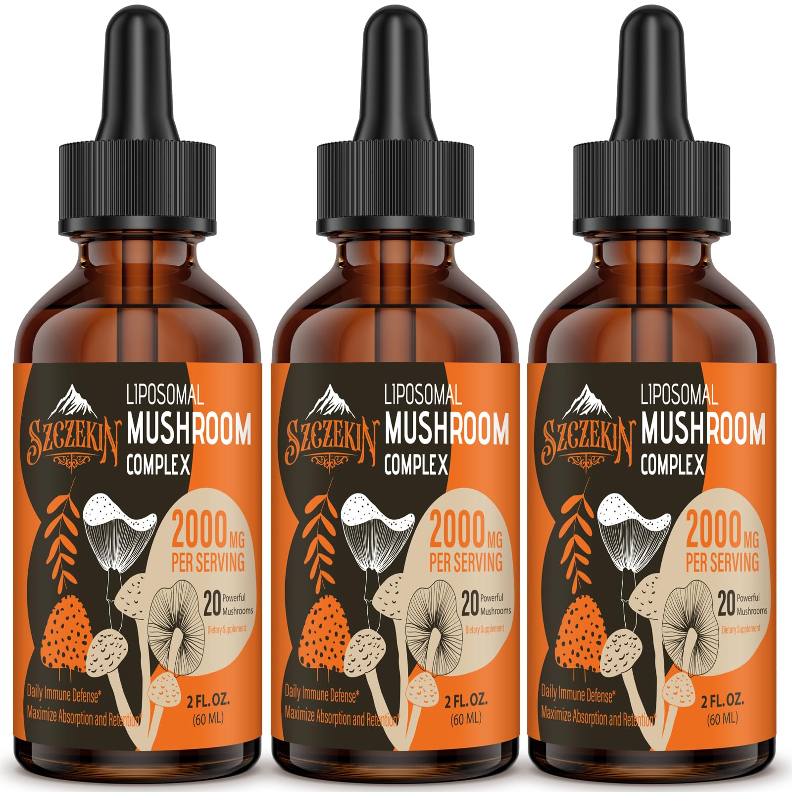 Bottle of Liposomal Mushroom Drops 2000 mg