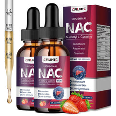 Liposomal NAC liquid drops strawberry flavor 4 oz bottle