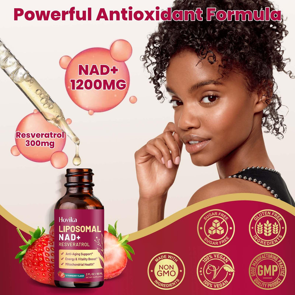 Product packaging and box for NAD+ liposomal supplement