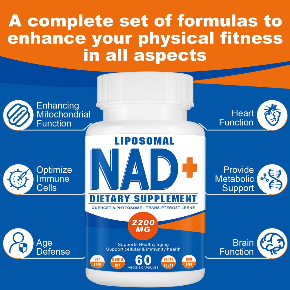 Graphic showing NAD+ energy metabolism and cellular health