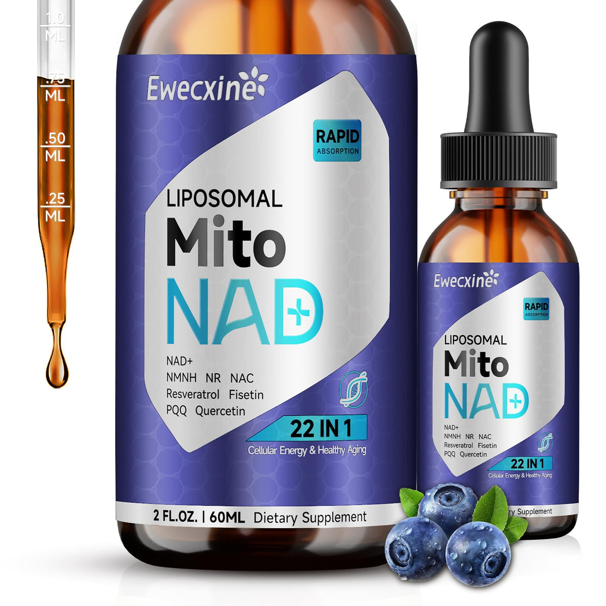 Liposomal NAD+ Drops 60ml hero image