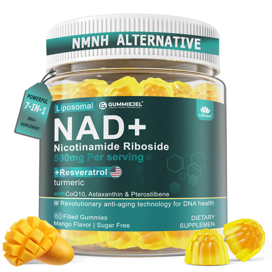 Liposomal NAD+ NR Resveratrol supplement bottle front label