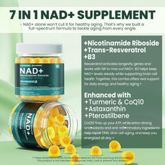 Travel-friendly NAD+ gummies without water