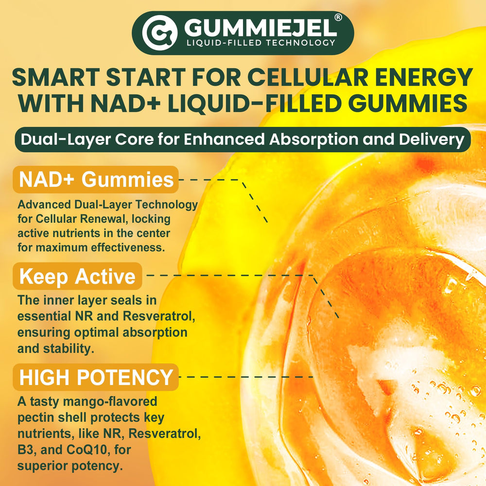 Lifestyle shot depicting energy and focus from NAD+ gummies