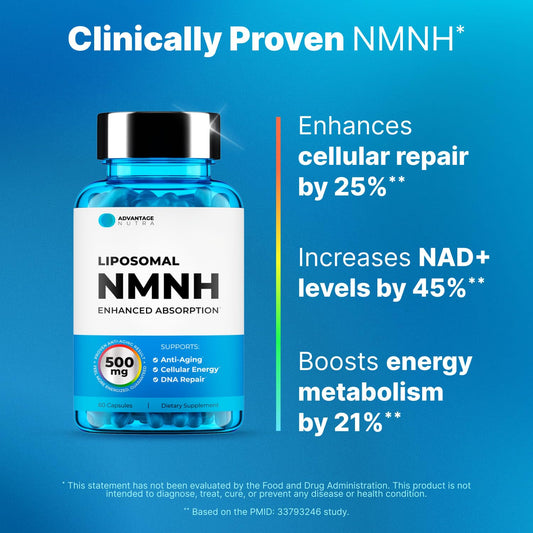 NMNH 500mg capsules close-up in bottle