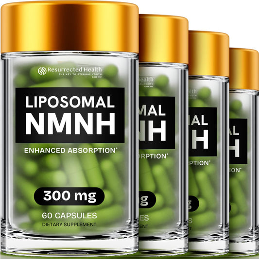Front view of Resurrected Health Liposomal NMNH bottle