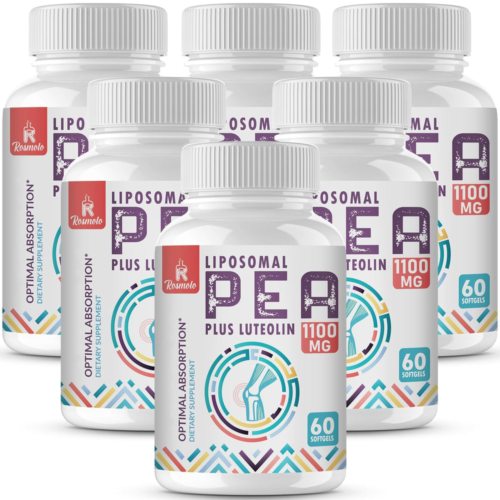 Package showing Liposomal Palmitoylethanolamide 1000 mg with Luteolin 100 mg in 360 softgels