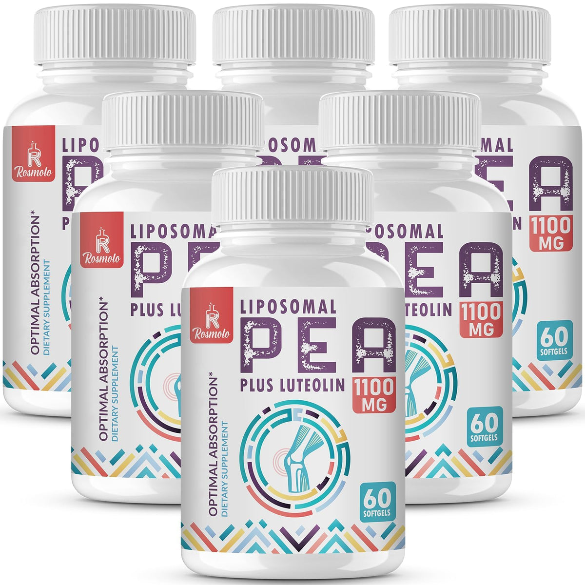Package showing Liposomal Palmitoylethanolamide 1000 mg with Luteolin 100 mg in 360 softgels