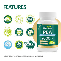 Gluten-free and non-GMO label on the supplement