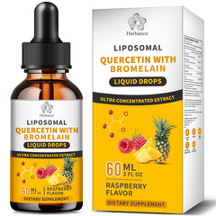 Liposomal quercetin with bromelain liquid drops bottle for immune support
