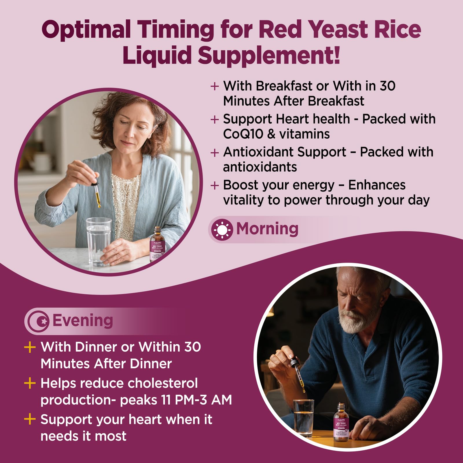 Serving size information on bottle label