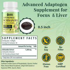 Close-up of Schisandra berry extract vegan softgels